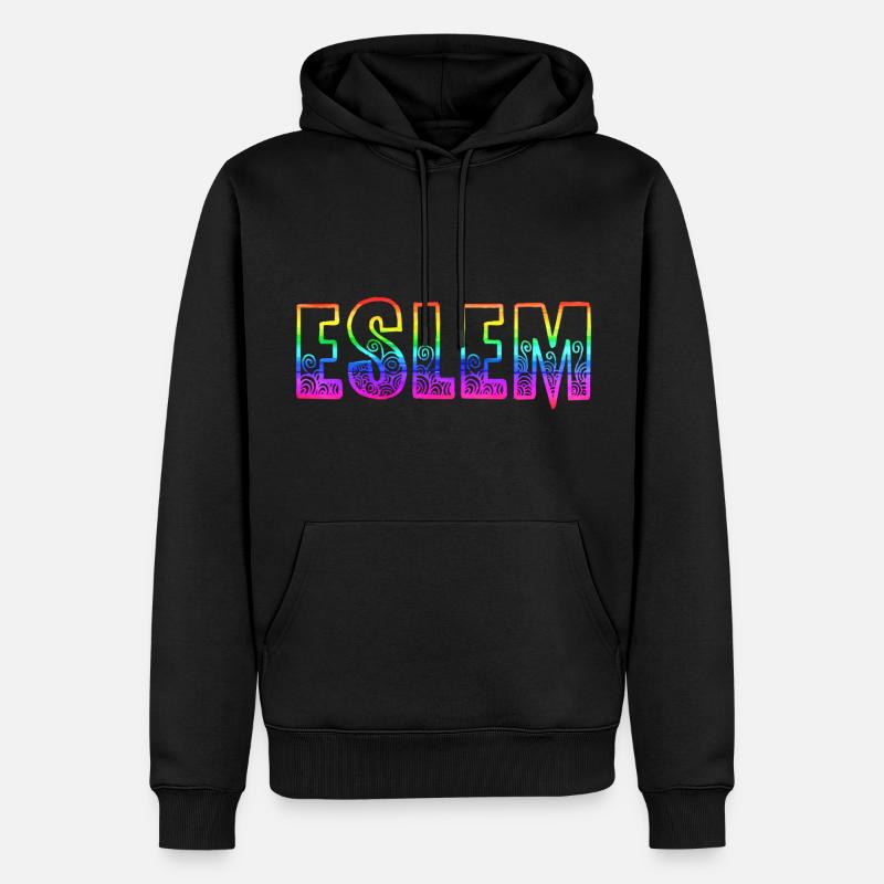 eslem rs regenbogen - Männer Premium Bio Hoodie - Schwarz