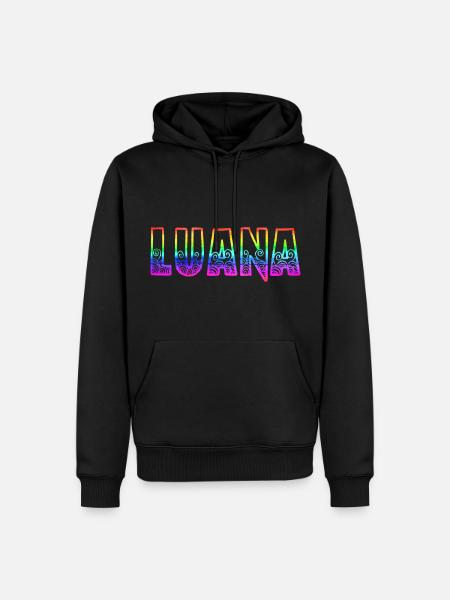 luana rs regenbogen - Männer Premium Bio Hoodie - Schwarz