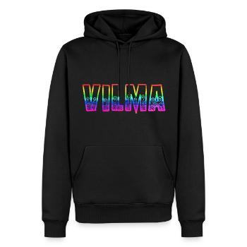 vilma rs arc-en-ciel - Sweat à capuche Premium bio Homme - noir - Devant - Nico (187cm)