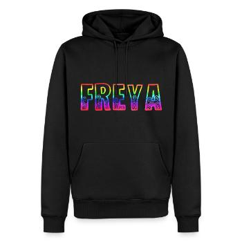freya rs rainbow - Men’s Premium Organic Hoodie - black - Front - Nico (187cm)