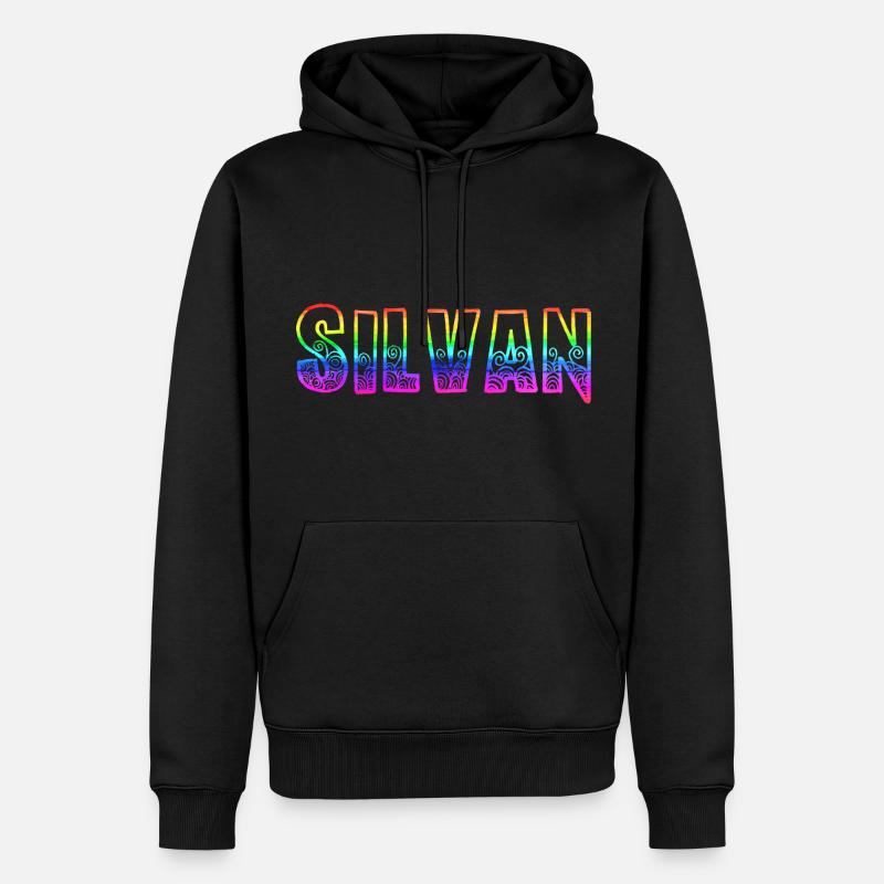 silvan rs arc-en-ciel - Sweat à capuche Premium bio Homme - noir
