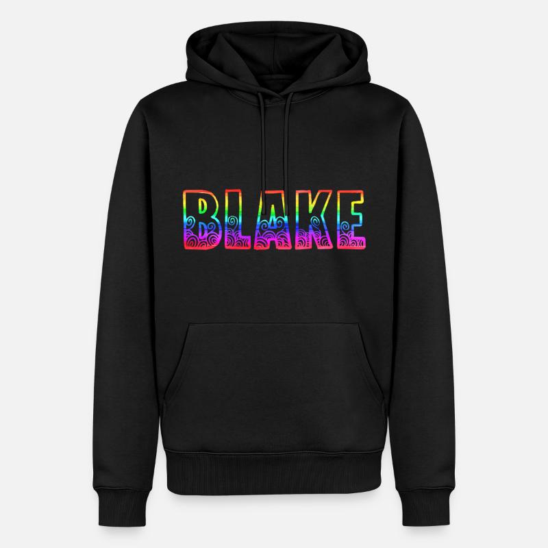 blake rs arc-en-ciel - Sweat à capuche Premium bio Homme - noir