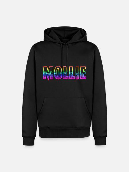 mollie rs rainbow - Men’s Premium Organic Hoodie - black