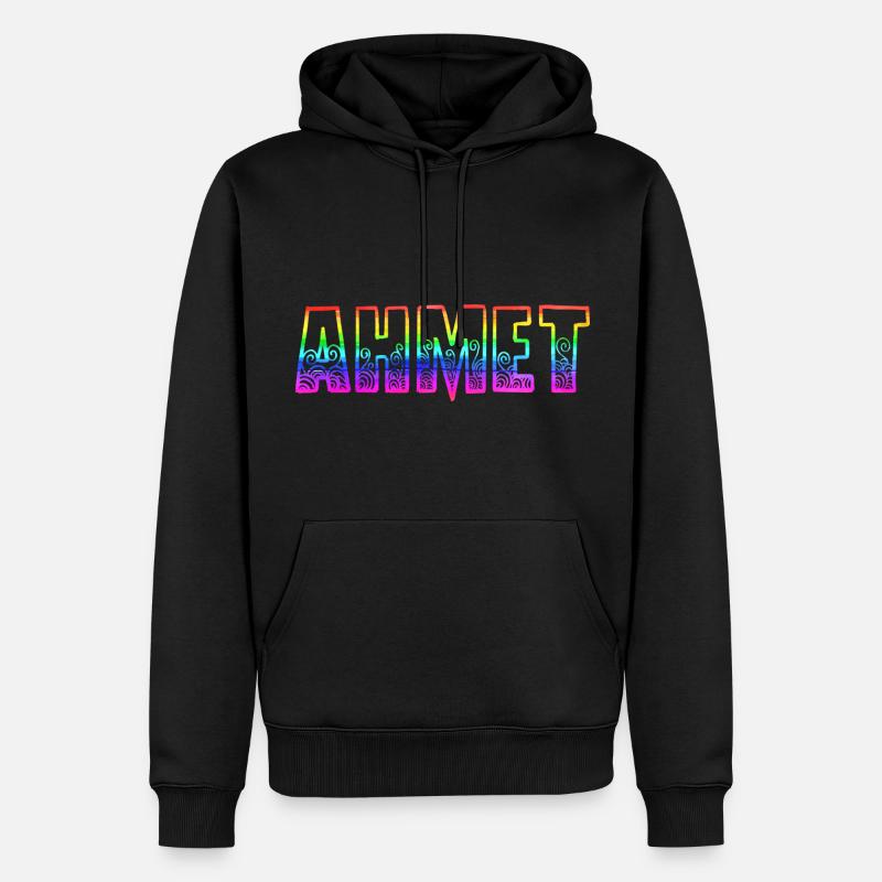 ahmet rs regenbogen - Männer Premium Bio Hoodie - Schwarz
