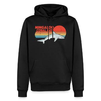 Requin à pointes noires - Sweat à capuche Premium bio Homme - noir - Devant - Nico (187cm)