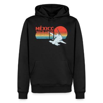 Hammerhai Mexiko - Männer Premium Bio Hoodie - Schwarz - Vorne - Nico (187cm)