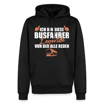 Busfahrer Legende Berufskraftfahrer Geschenk - Männer Premium Bio Hoodie - Schwarz - Vorne - Nico (187cm)