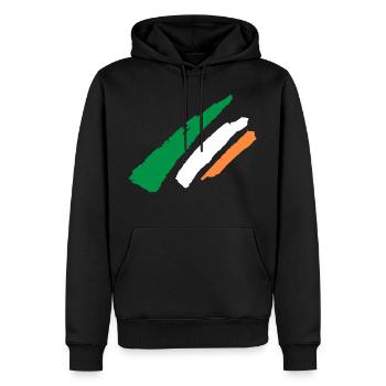 Irland Flagge - Vintage - Männer Premium Bio Hoodie - Schwarz - Vorne - Nico (187cm)