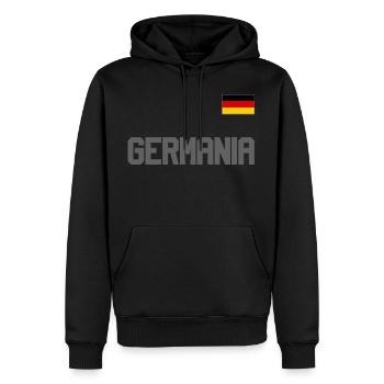 Maillot de l’Allemagne look GERMANIA avec drapeau - Sweat à capuche Premium bio Homme - noir - Devant - Nico (187cm)