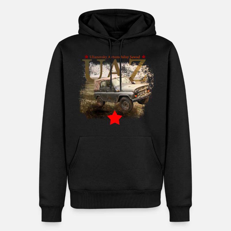 uaz - Männer Premium Bio Hoodie - Schwarz