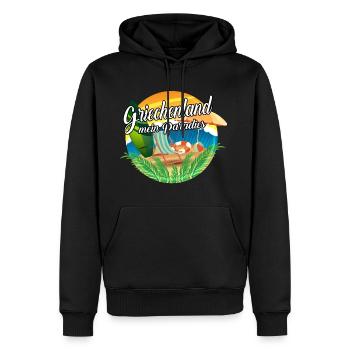 Griechenland - Mein Paradies - Männer Premium Bio Hoodie - Schwarz - Vorne - Nico (187cm)