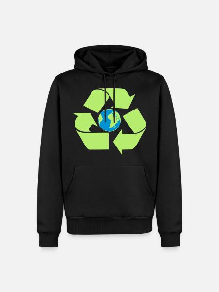 Recycling earth - Men’s Premium Organic Hoodie - black