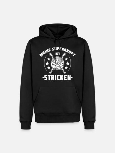 Knitting "superpower" - Men’s Premium Organic Hoodie - black