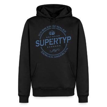 Ich Bin Ein Genialer SUPERTYP Ziemlich Angeblich 1 - Männer Premium Bio Hoodie - Schwarz - Vorne - Nico (187cm)