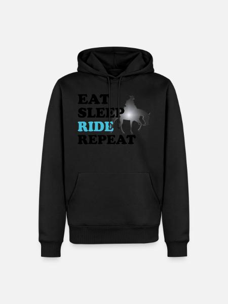 Reining Western Rider - Men’s Premium Organic Hoodie - black