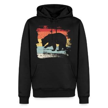 Bear brown bear - Men’s Premium Organic Hoodie - black - Front - Nico (187cm)