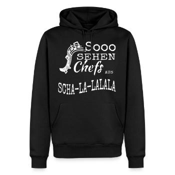 Chef - Männer Premium Bio Hoodie - Schwarz - Vorne - Nico (187cm)