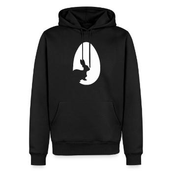 Rabbit in the easter egg - Men’s Premium Organic Hoodie - black - Front - Nico (187cm)