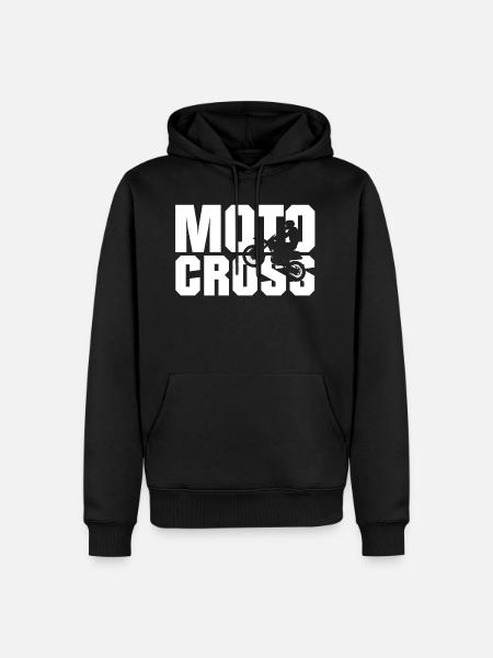 Motocross - Sweat à capuche Premium bio Homme - noir