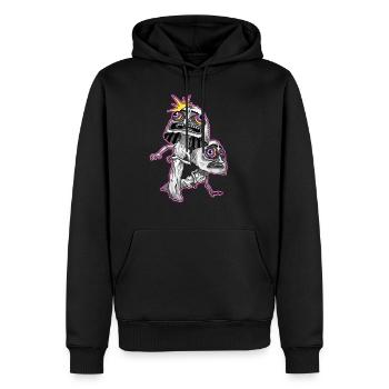 Psychedelisch Psychedelic Magic Mushroom Goa - Männer Premium Bio Hoodie - Schwarz - Vorne - Nico (187cm)