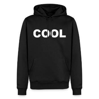 Cool Schriftzug Aufschrift Cool lässig Geschenk - Männer Premium Bio Hoodie - Schwarz - Vorne - Nico (187cm)