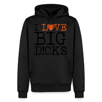 big dicks love - Men’s Premium Organic Hoodie - black - Front - Nico (187cm)