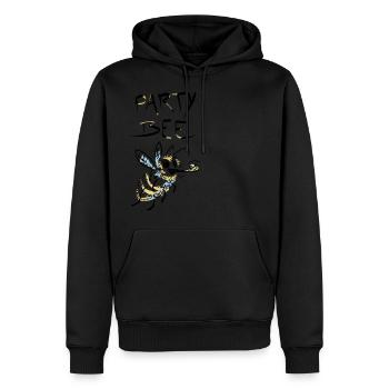 Cool vector design of a party bee - Men’s Premium Organic Hoodie - black - Front - Nico (187cm)