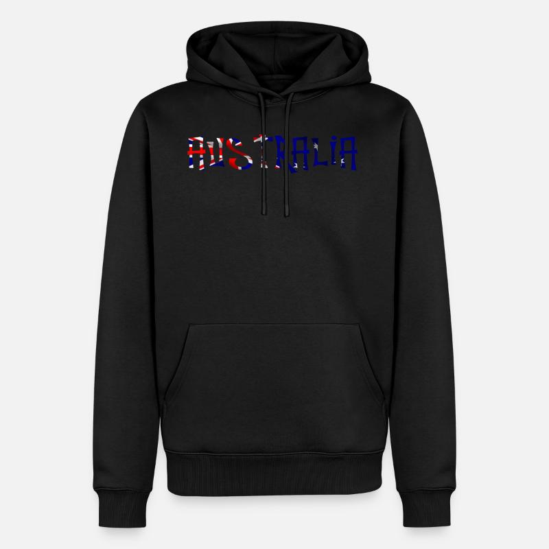 Australie - Sweat à capuche Premium bio Homme - noir