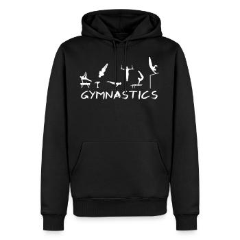 Turnen, Turner - Männer Premium Bio Hoodie - Schwarz - Vorne - Nico (187cm)
