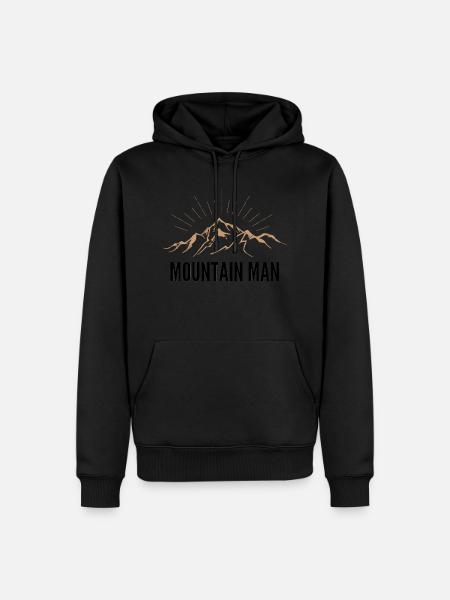 Mountain Man - Men’s Premium Organic Hoodie - black