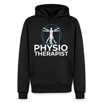 Physiothérapeute physiothérapeute - Sweat à capuche Premium bio Homme - noir - Devant - Nico (187cm)