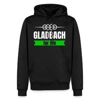 Mönchengladbach Gladbacher - Men’s Premium Organic Hoodie - black - Front - Nico (187cm)