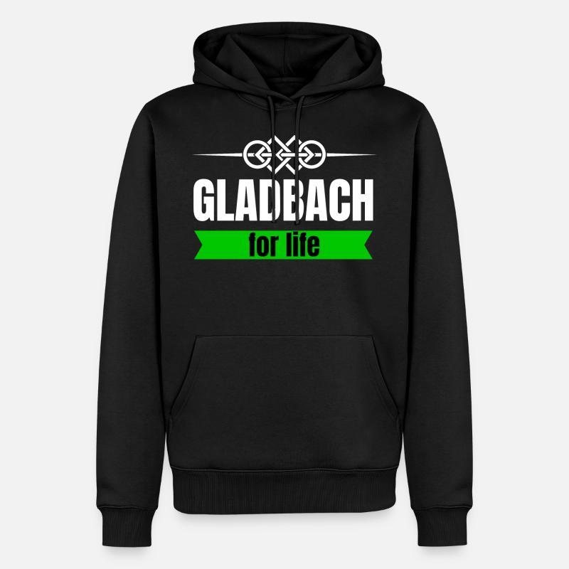 Mönchengladbach Gladbacher - Sweat à capuche Premium bio Homme - noir