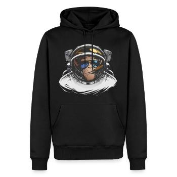 RAUM-AFFE - Männer Premium Bio Hoodie - Schwarz - Vorne - Nico (187cm)
