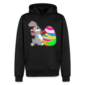 Boîtes de Pâques Bunny - Sweat à capuche Premium bio Homme - noir - Devant - Nico (187cm)