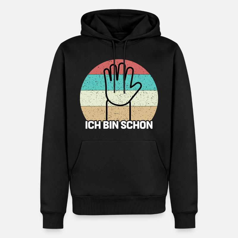 Ich Bin Schon 5 - Männer Premium Bio Hoodie - Schwarz