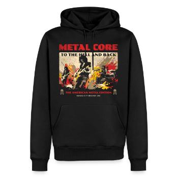 heavy metal rock - Men’s Premium Organic Hoodie - black - Front - Nico (187cm)