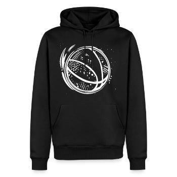 Basketball Zeichnung - Männer Premium Bio Hoodie - Schwarz - Vorne - Nico (187cm)