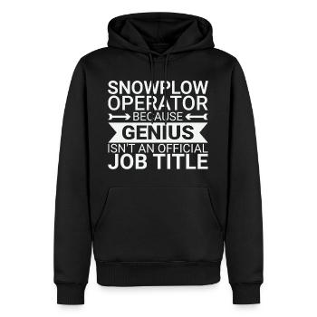 Opérateur de chasse-neige Genius Conducteur de chasse-neige - Sweat à capuche Premium bio Homme - noir - Devant - Nico (187cm)