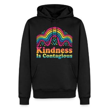 Kindness Emotional Learning Teacher SEL - Sweat à capuche Premium bio Homme - noir - Devant - Nico (187cm)