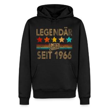 60. Geburtstag Mann Frau 60 Jahre 1966 Deko Lustig - Männer Premium Bio Hoodie - Schwarz - Vorne - Nico (187cm)