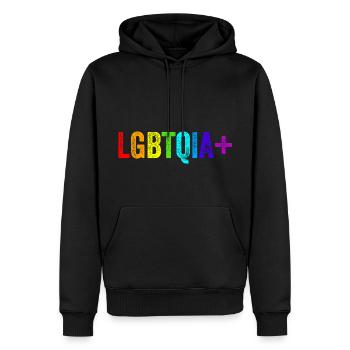 LGBTQIA+ - Männer Premium Bio Hoodie - Schwarz - Vorne - Nico (187cm)