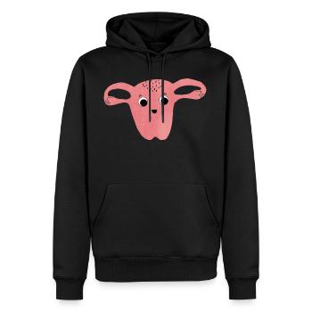 Lebensgebärmutter - Männer Premium Bio Hoodie - Schwarz - Vorne - Nico (187cm)