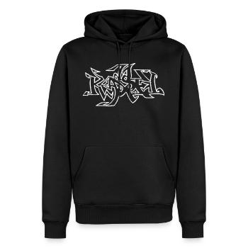 Kassel - Sweat à capuche Premium bio Homme - noir - Devant - Nico (187cm)