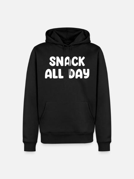 Snack All Day - Men’s Premium Organic Hoodie - black