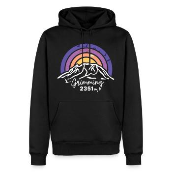 Grimming Steiermark Autriche Dachstein Berg Randonnée - Sweat à capuche Premium bio Homme - noir - Devant - Nico (187cm)