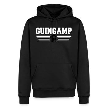 Guingamp Football Club - Sweat à capuche Premium bio Homme - noir - Devant - Nico (187cm)