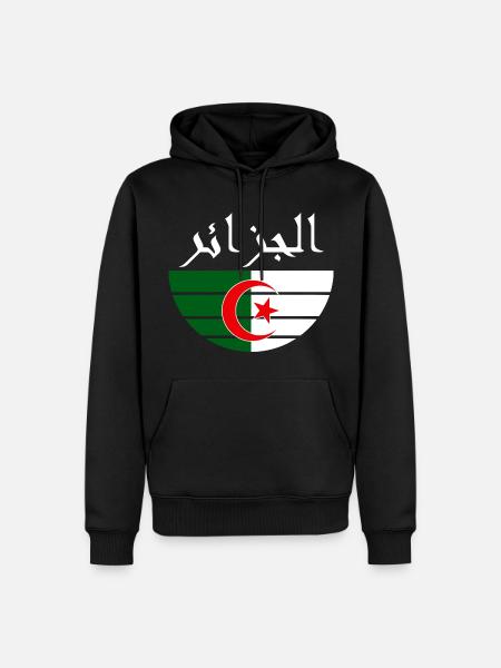 Algerien auf Arabisch - Männer Premium Bio Hoodie - Schwarz