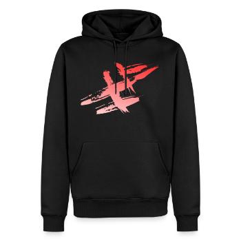 Couleurs de décoration - motif minimal - Sweat à capuche Premium bio Homme - noir - Devant - Nico (187cm)