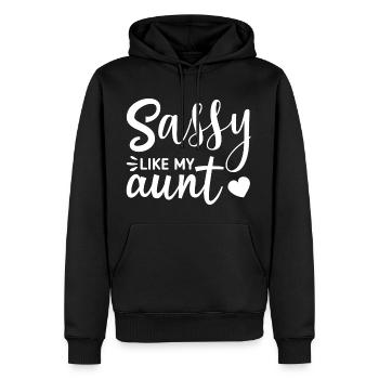 Sassy Like My Aunt, Cute Matching Auntie Niece Gif - Männer Premium Bio Hoodie - Schwarz - Vorne - Nico (187cm)